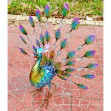 Hand Painting Lawn and Garden Ornaments Peacock Statue